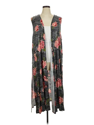 Pre-owned Lularoe Kimono In Gray