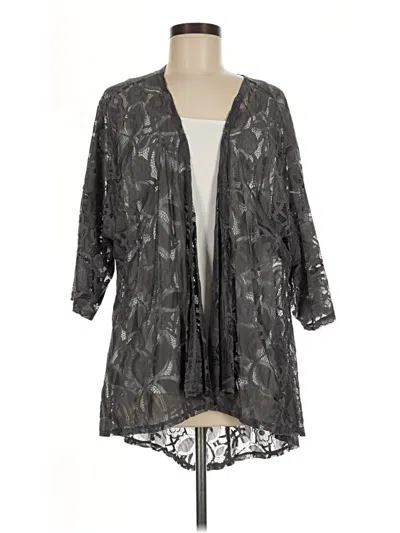 Pre-owned Lularoe Kimono In Gray