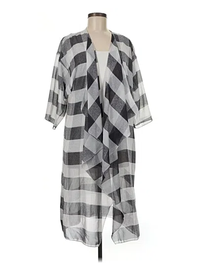 Pre-owned Lularoe Kimono In Gray
