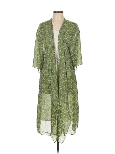 Pre-owned Lularoe Kimono In Green