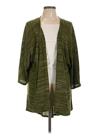 Pre-owned Lularoe Kimono In Green
