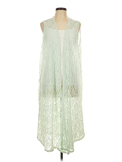 Pre-owned Lularoe Kimono In Green