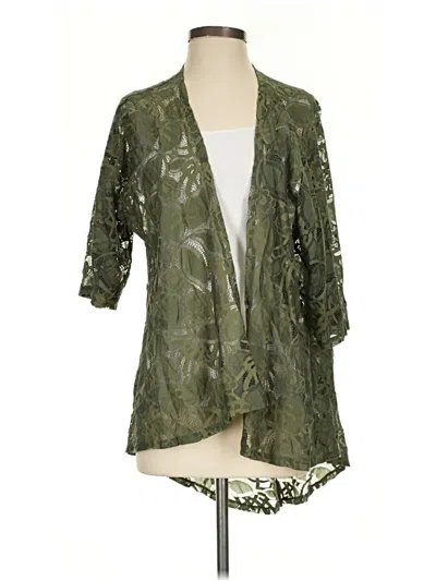 Pre-owned Lularoe Kimono In Green