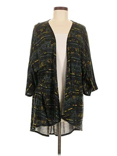 Pre-owned Lularoe Kimono In Green