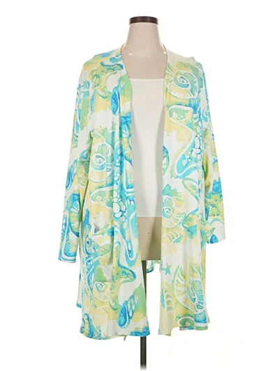 Pre-owned Lularoe Kimono In Green