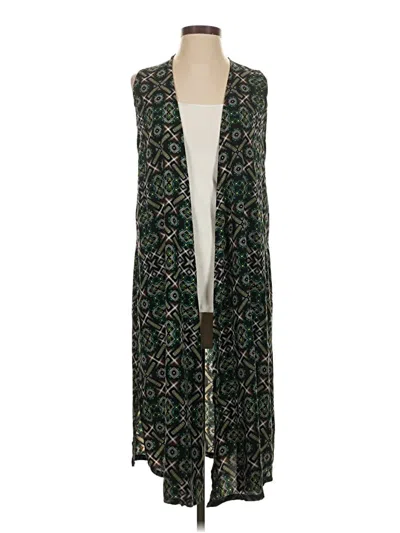 Pre-owned Lularoe Kimono In Green