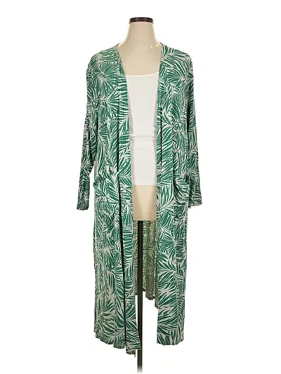 Pre-owned Lularoe Kimono In Green