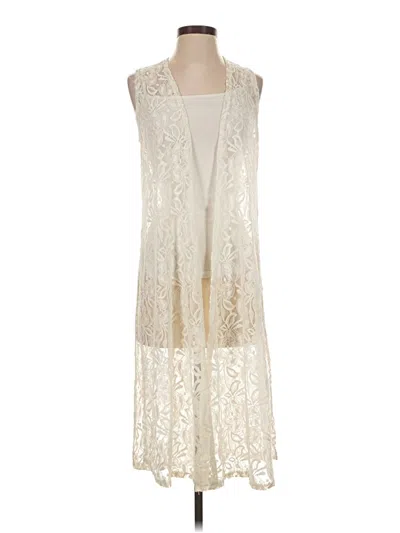 Pre-owned Lularoe Kimono In Ivory