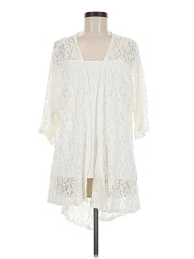 Pre-owned Lularoe Kimono In Ivory