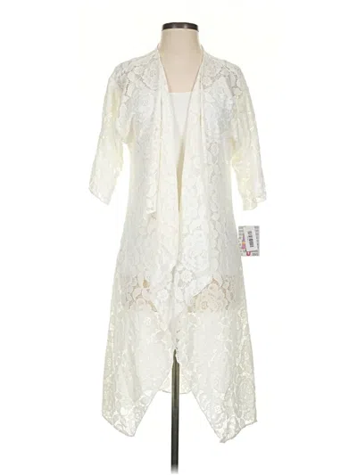 Pre-owned Lularoe Kimono In Ivory