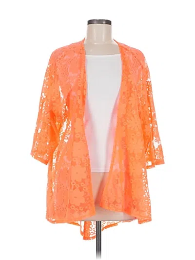 Pre-owned Lularoe Kimono In Orange