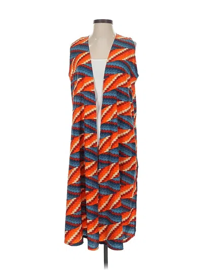 Pre-owned Lularoe Kimono In Orange