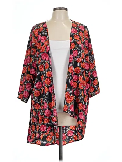 Pre-owned Lularoe Kimono In Orange