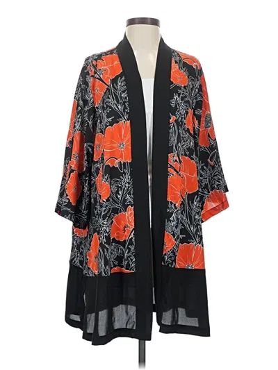 Pre-owned Lularoe Kimono In Orange