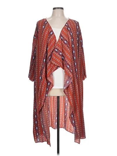 Pre-owned Lularoe Kimono In Orange