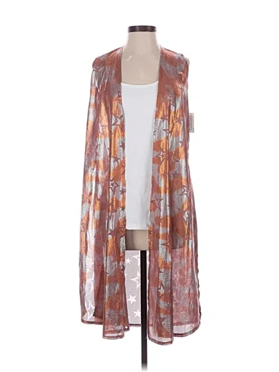 Pre-owned Lularoe Kimono In Orange