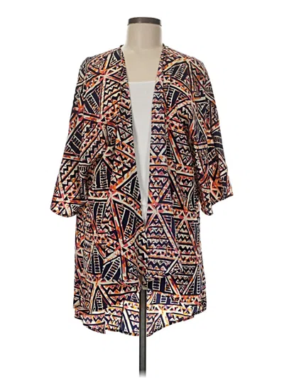 Pre-owned Lularoe Kimono In Orange