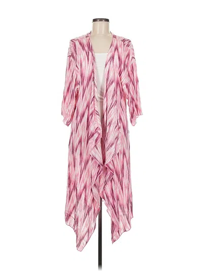 Pre-owned Lularoe Kimono In Pink