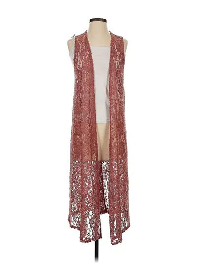 Pre-owned Lularoe Kimono In Pink