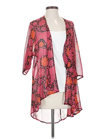 Pre-owned Lularoe Kimono In Pink