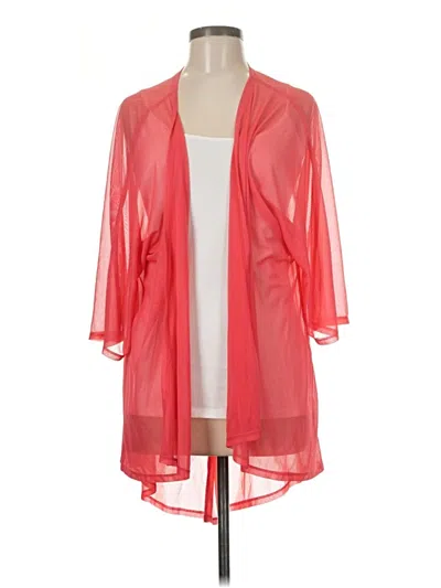 Pre-owned Lularoe Kimono In Pink