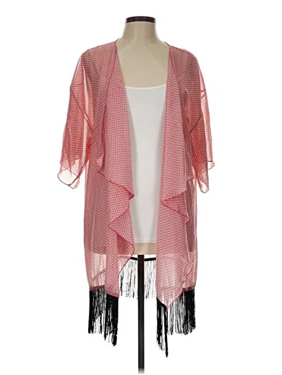 Pre-owned Lularoe Kimono In Pink