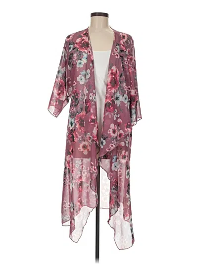 Pre-owned Lularoe Kimono In Pink
