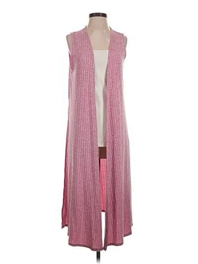 Pre-owned Lularoe Kimono In Pink