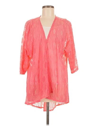 Pre-owned Lularoe Kimono In Pink