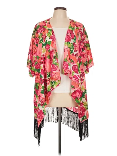 Pre-owned Lularoe Kimono In Pink