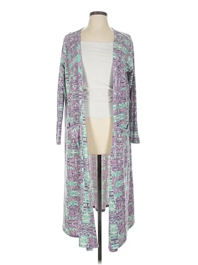 Pre-owned Lularoe Kimono In Purple