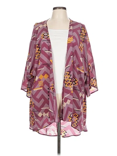 Pre-owned Lularoe Kimono In Purple