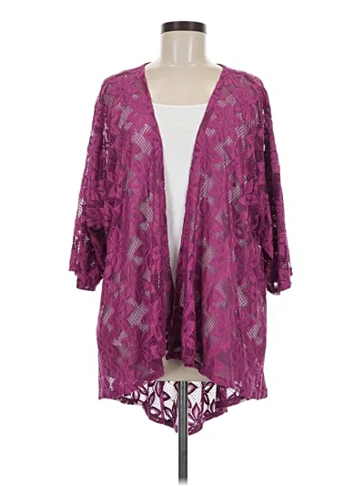 Pre-owned Lularoe Kimono In Purple