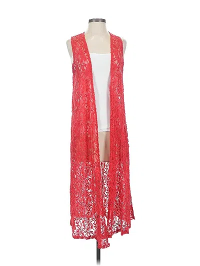 Pre-owned Lularoe Kimono In Red