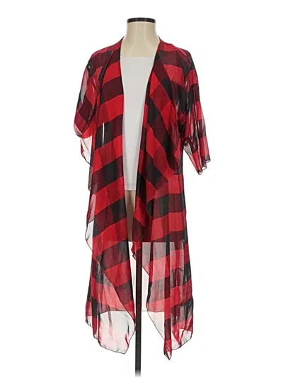 Pre-owned Lularoe Kimono In Red