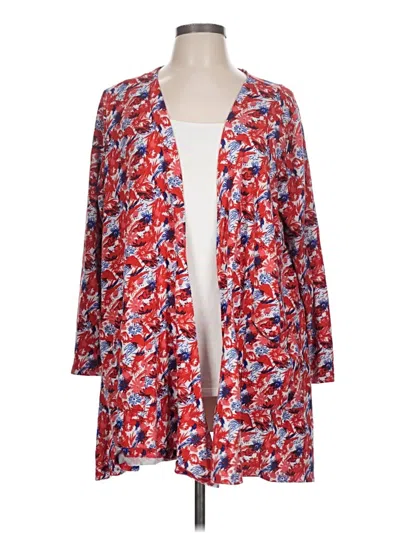 Pre-owned Lularoe Kimono In Red