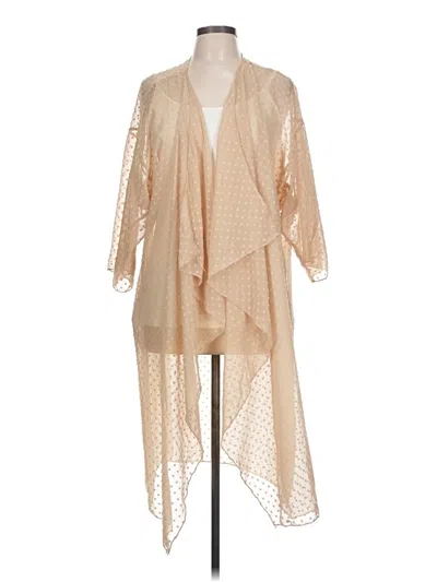Pre-owned Lularoe Kimono In Tan