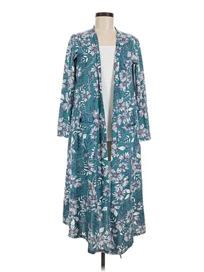Pre-owned Lularoe Kimono In Teal