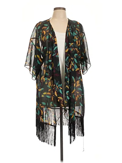 Pre-owned Lularoe Kimono In Teal