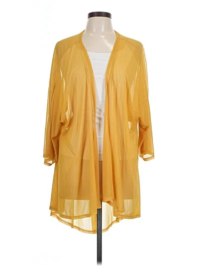 Pre-owned Lularoe Kimono In Yellow