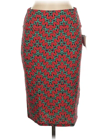 Pre-owned Lularoe Leather Skirt In Red