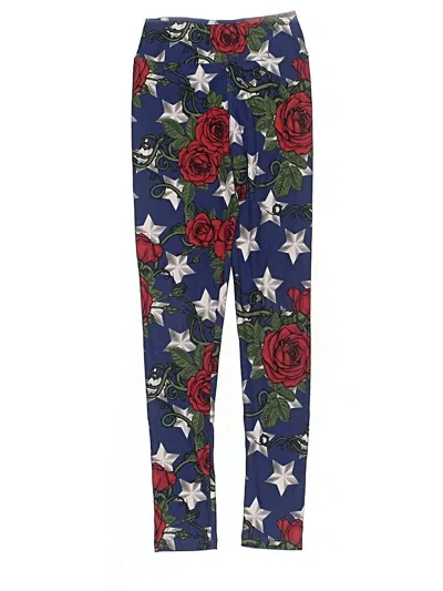 Pre-owned Lularoe Kids' Leggings In Blue