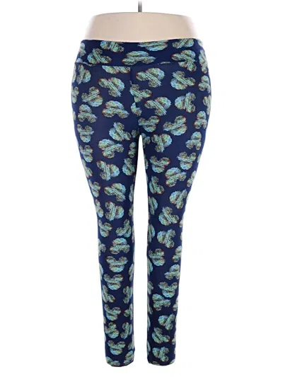 Pre-owned Lularoe Leggings In Blue