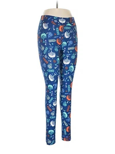 Pre-owned Lularoe Leggings In Blue