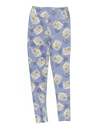 Pre-owned Lularoe Kids' Leggings In Blue