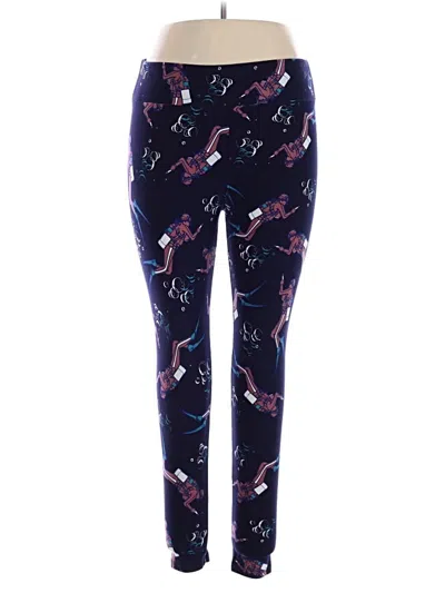 Pre-owned Lularoe Leggings In Blue