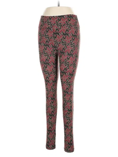 Pre-owned Lularoe Leggings In Burgundy