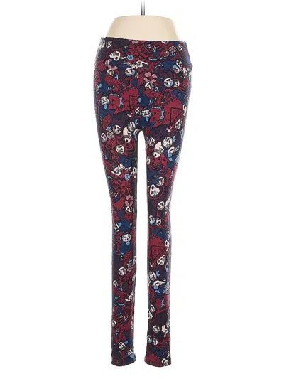 Pre-owned Lularoe Leggings In Burgundy