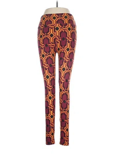 Pre-owned Lularoe Leggings In Burgundy