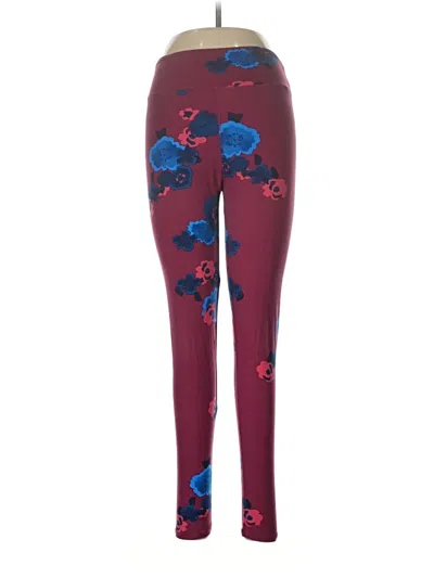 Pre-owned Lularoe Leggings In Burgundy